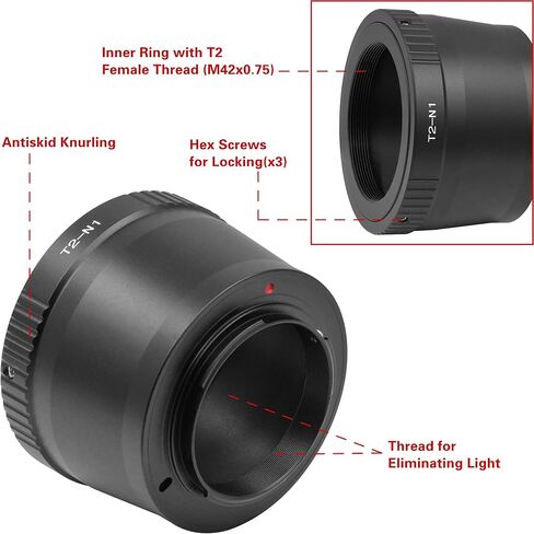 Tydeux T2 N1 T Mount Lens Adapter for N ikon 1 Series Camera V1 V2 V3 J1 J2 J3 J4 J5 in Saudi Arabia