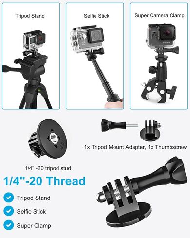 woleyi Large Tablet Mount Holder with 1/4" Screw Thread for Spin Bike, Treadmill, Microphone Stand, Tripod Adapter, Exercise Bicycle, Handlebar, for iPad Pro 12.9 Air & 9.5-14.5" Tablet, Gopro, Camera in Saudi Arabia