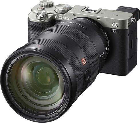 هيكل كاميرا سوني a7C بدون مرآة بإطار كامل مع سوني FE 24-70 ملم F2.8 GM G Master Zoom Lens SEL2470GM فضي ILCE7C/S مع حقيبة ظهر للتصوير الفوتوغرافي ديكو جير، برامج وملحقات in Saudi Arabia
