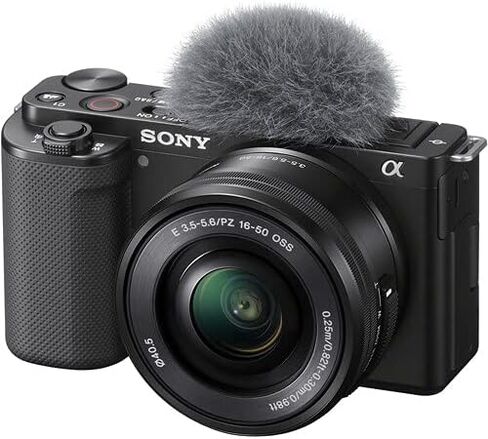 Sony ZV-E10 Mirrorless Camera with 16-50mm Lens (Black) Bundle - ILCZV-E10L/B + Prime Accessory Package Including 128GB Memory, TTL Flash, Battery, Editing Software Package, Auxiliary Lenses & More in Saudi Arabia