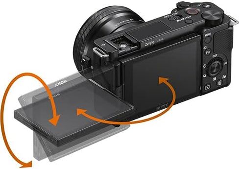 Sony ZV-E10 Mirrorless Camera with 16-50mm Lens (Black) Bundle - ILCZV-E10L/B + Prime Accessory Package Including 128GB Memory, TTL Flash, Battery, Editing Software Package, Auxiliary Lenses & More in Saudi Arabia