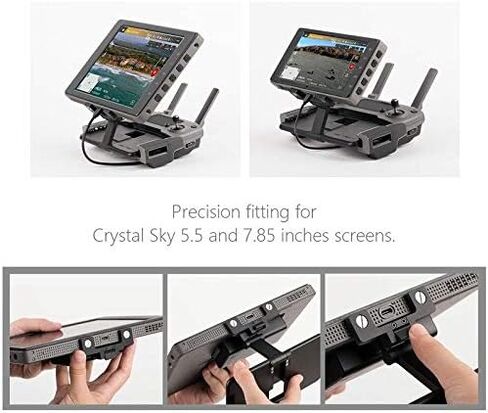 PGYTECH Crystalsky Mounting Bracket Controller Monitor Bracket Clip Holder Aluminum Compatible with Mavic 2/Mavic AIR/Mavic PRO/Spark Drone in Kuwait