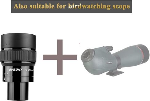 SVBONY SV191 Zoom Eyepiece for Telescope, 7.2-21.6mm Zoom Lens, Compatible with Telescopes That Accept 1.25 Inches Eyepieces in Saudi Arabia