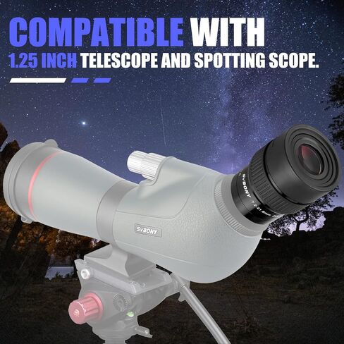 SVBONY SV191 Zoom Eyepiece for Telescope, 7.2-21.6mm Zoom Lens, Compatible with Telescopes That Accept 1.25 Inches Eyepieces in Saudi Arabia