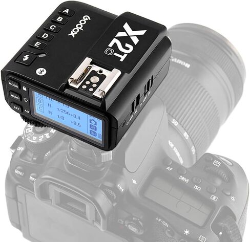 Godox X2T-C TTL Wireless Flash Trigger with Bluetooth Connection for Canon, 2.4G HSS 1/8000s,TCM Function,5 Separate Group Buttons & Quick Lock Hot-Shoe &LCD Display in Saudi Arabia