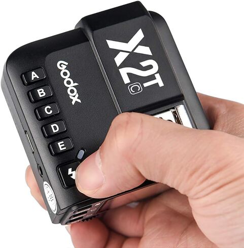 Godox X2T-C TTL Wireless Flash Trigger with Bluetooth Connection for Canon, 2.4G HSS 1/8000s,TCM Function,5 Separate Group Buttons & Quick Lock Hot-Shoe &LCD Display in Saudi Arabia