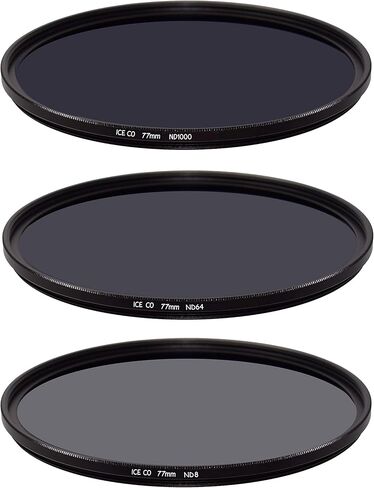 مجموعة مرشح ICE CO Slim 3 77mm MC ND8 ND64 ND1000 الكثافة المحايدة ND 3،6،10 Stop 16 طبقة زجاج بصري متعدد الطبقات نانو 77 in Saudi Arabia