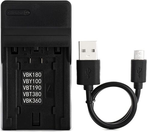 VW-VBK180 USB Charger for Panasonic HDC-HS60, HDC-HS80, HDC-SD40, HDC-SD60, HDC-SD80, HDC-SD90, HDC-TM40, HDC-TM60, HDC-TM80, HDC-TM90, SDR-H100, SDR-H85, SDR-S50, SDR-T50, SDR-T55, SDR-T70 and More in Kuwait