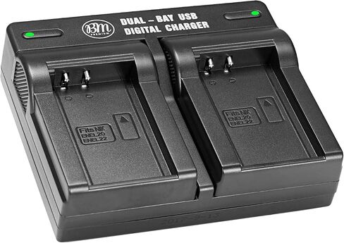 BM Premium EN-EL20, ENEL20A Dual Battery Charger for Coolpix P950, P1000, Nikon DL24-500, Coolpix A, 1 J1, 1 J2, 1 J3, 1 S1, 1 V3 Digital Cameras (MH-27 Replacement) in Saudi Arabia