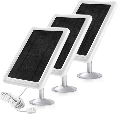 Arlo Camera Solar Panel Charger, Compatible with Arlo Pro4, Pro3, Floodlight, Pro 5S, Ultra 2, Ultra Cameras, 13ft/4m Cable, 6V4.5W Fast Battery Charging 3Pack in Kuwait