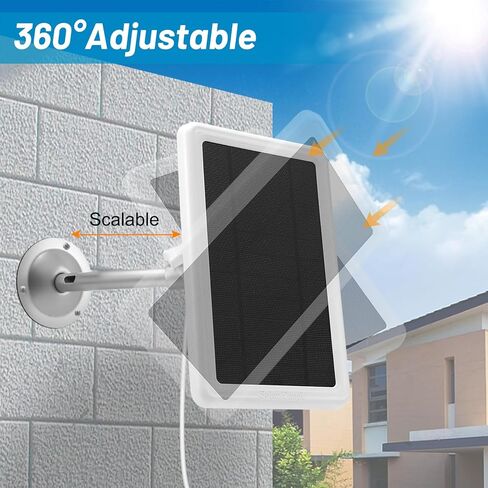 Arlo Camera Solar Panel Charger, Compatible with Arlo Pro4, Pro3, Floodlight, Pro 5S, Ultra 2, Ultra Cameras, 13ft/4m Cable, 6V4.5W Fast Battery Charging 3Pack in Kuwait