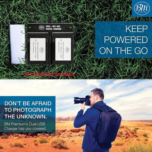 BM Premium NB-10L Dual Bay Battery Charger for Canon PowerShot G15, G16, G1X, G3X, SX40 HS, SX40HS, SX50 HS, SX60 HS Digital Cameras in Saudi Arabia