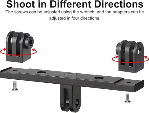 نيتشكيتر محول مزدوج من الالومنيوم مع سن لولبي ثلاثي القوائم 1/4 انش لكاميرا جوبرو هيرو 9/8/7/6/5/4/3/2، واي اي، دي جي اي اوسمو متوافق مع مقبض الهيكل، حامل احادي الحامل in Kuwait