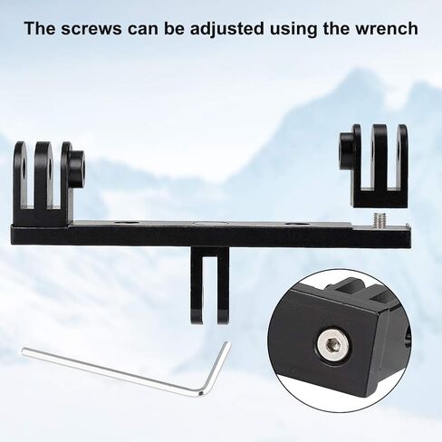 نيتشكيتر محول مزدوج من الالومنيوم مع سن لولبي ثلاثي القوائم 1/4 انش لكاميرا جوبرو هيرو 9/8/7/6/5/4/3/2، واي اي، دي جي اي اوسمو متوافق مع مقبض الهيكل، حامل احادي الحامل in Kuwait