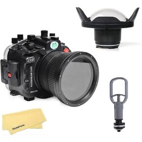 SeaFrogs Waterproof Housing Waterproof Case w/Vacuum Pump VPS-100 & 6 inch Wide Angle Dome Port Kit for Sony A7R IV A7R4 in Kuwait
