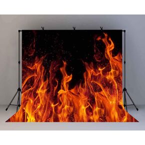 LYLYCTY الهائج الرقص النار التصوير الفوتوغرافي خلفية استوديو الصور الدعائم (الفينيل-5x7ft) in Kuwait
