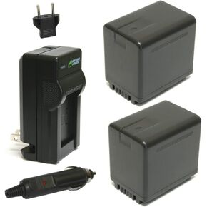 Wasabi Power Battery (2-Pack) and Charger for Panasonic VW-VBT380 and Panasonic HC-V250, HC-V380, HC-V510, HC-V520, HC-V710, HC-V720, HC-V750, HC-V770, HC-VX870, HC-VX981K, HC-WXF991K in Saudi Arabia