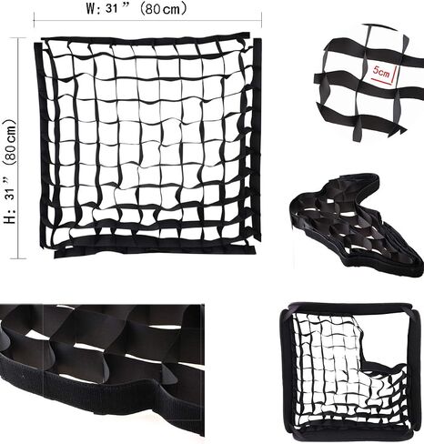 TUYUNG 60x60cm Eggcrate Square Soft Grid for Godox Neewer 24" 60x60cm Softbox Lighting in Saudi Arabia