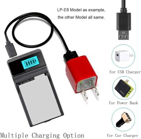 LCD USB Battery Charger for Panasonic AG-HPX250, AG-HPX250P, AG-HPX250PJ, AG-HPX250EJ, AG-HPX250EN, AG-HPX255, AG-HPX255P P2 HD Camcorder in Saudi Arabia