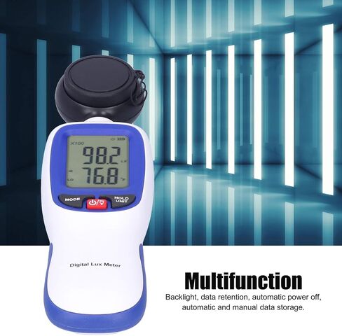 Luxmeter, Luxmeter Handheld Light Meter 2 Times/Sec Difference Value Maximum and Minimum for Measuring Current Illuminance and Temperature in Saudi Arabia