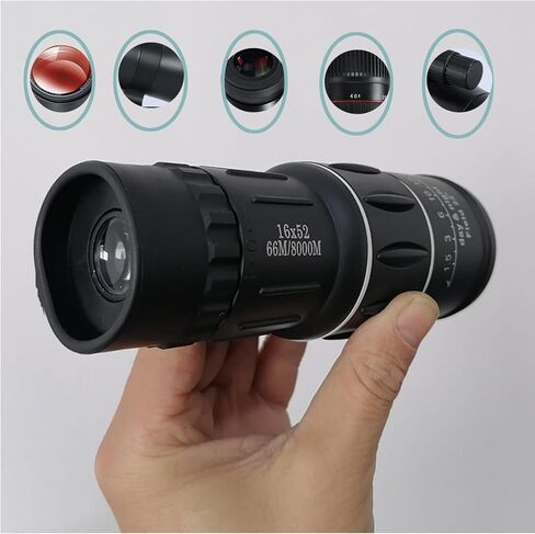 هاتف ذكي تلسكوب أحادي العين للبالغين مع منشور BAK-4 وعدسة FMC 16 × 52 تلسكوب عالي الطاقة، يمكن استخدامه لمشاهدة الطيور والمشي لمسافات طويلة لمشاهدة الحفلات الموسيقية in Kuwait