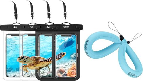 حزمة JOTO المكونة من 4 عبوات من الجرابات العالمية المقاومة للماء مع عبوتين من حزام المعصم العائم للكاميرا المقاومة للماء in Kuwait