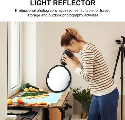 PULUZ 12 Inch / 30cm Light Reflector 2 in 1 Folding Photo Studio Reflector Board with Bag- Silver, Gold for Studio Photography Lighting and Outdoor Lighting in Saudi Arabia