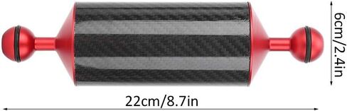 Diving Float Arm, Portable Underwater Floating Arm, in-Water Dual Ball Carbon Fiber Floating Arm, Lightweight Floating Arm, Floating Tray for Macro and Wide Angle Photography(8 inches) in Kuwait