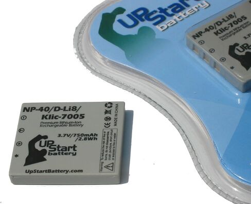 Replacement for Sanyo VPC-E890 Battery and Charger - Compatible with Sanyo NP-40 UF553436 Digital Camera Batteries and Chargers (750mAh 3.7V Lithium-Ion) in Saudi Arabia