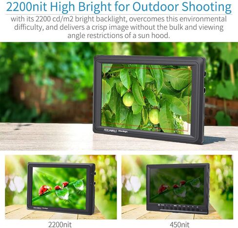 FEELWORLD FW279S 7 Inch Ultra Bright 2200nit Daylight Viewable Full HD 1920x1200 IPS Panel DSLR On Camera Field Monitor 3G SDI 4K HDMI Input/Output Video Assist Peaking Focus in Saudi Arabia