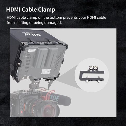 Nitze LUT7 Cage for Feelworld LUT7/ LUT7 PRO/ LUT7S/ LUT7S PRO Monitor with Sunhood, HDMI Cable Clamp, Built-in NATO Rails and Cold Shoe - JTP2-LUT7S in Saudi Arabia