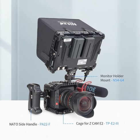 Nitze LUT7 Cage for Feelworld LUT7/ LUT7 PRO/ LUT7S/ LUT7S PRO Monitor with Sunhood, HDMI Cable Clamp, Built-in NATO Rails and Cold Shoe - JTP2-LUT7S in Saudi Arabia
