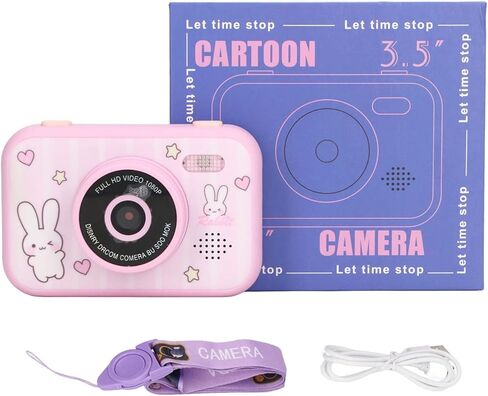 Kids Digital Camera, 40MP Children's Camera with Large Screen,High Definition Dual Lens Selfie Camera Toy Camera Kids Camcorder Suitable for Students, Teens, Kids in Kuwait
