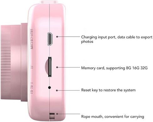 Kids Digital Camera, 40MP Children's Camera with Large Screen,High Definition Dual Lens Selfie Camera Toy Camera Kids Camcorder Suitable for Students, Teens, Kids in Kuwait
