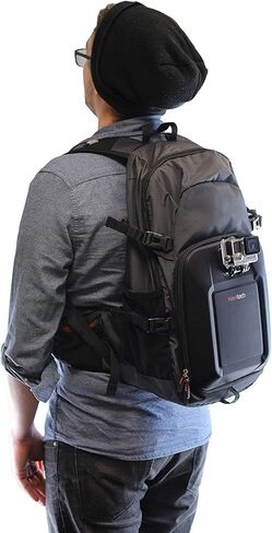 Navitech Action Camera Backpack & Red Storage Case with Integrated Chest Strap - Compatible with Yarber 4K Action Camera in Kuwait