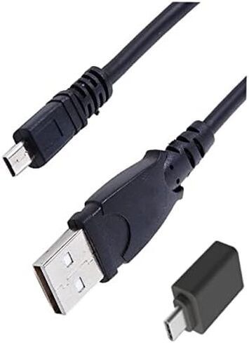 USB Power Charger / Data File Transfer Cable Cord Wire with USB-C Adapter UC-E6 UC-E16 UC-E17 for Nikon Coolpix S Series S3700 S6500 S3500 S6600 S6300 Coolpix P Series P100 P530 Etc (Check List Below) in Kuwait