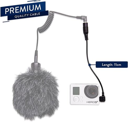 CamDesign 3.5mm Female to Mini USB Male Microphone Adapter Audio Transfer Cable Cord Compatible with GoPro Hero 1 2 3 Hero3+ Hero4 & Sports in Saudi Arabia
