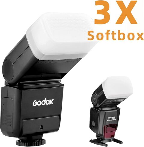 Xuerebs 3Pcs Camera Flash Bounce Diffuser Light Softbox for speedlight Photography Accessories Compatible with Canon yongnuo 560 565EX 580EX V850 V860 TT600 TT685 in Kuwait
