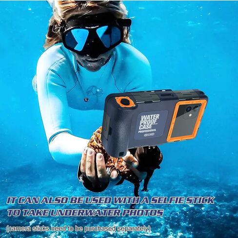 UrbanX Professional [15m/50ft] السباحة والغوص وركوب الأمواج والغطس وصور فيديو وغطاء حماية مقاوم للماء تحت الماء لمشغل Realme X50 Pro وجميع الهواتف حتى 6.9 بوصة LCD مع حبل in Saudi Arabia