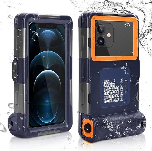 UrbanX Professional [15m/50ft] Swimming Diving Surfing Snorkeling Photo Video Waterproof Protective Case Underwater Housing for Energizer Power Max P490 and All Phones Up to 6.9 Inch LCD with Lanyard in Saudi Arabia