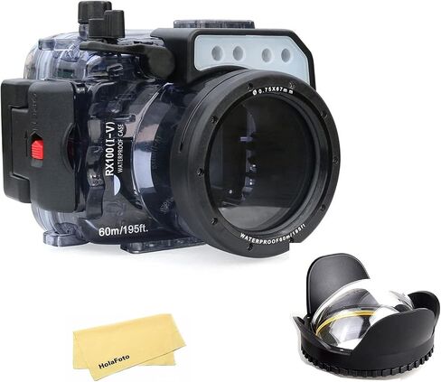 Seafrogs [60m/195ft] Underwater Camera Waterproof case w/Fisheye Wide Angle Lens Dome Port Kit for Sony RX100 I II III IV V RX100 M2 M3 M4 M5 in Saudi Arabia