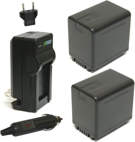 Wasabi Power Battery (2-Pack) and Charger for Panasonic VW-VBT380 and Panasonic HC-V250, HC-V380, HC-V510, HC-V520, HC-V710, HC-V720, HC-V750, HC-V770, HC-VX870, HC-VX981K, HC-WXF991K in Saudi Arabia