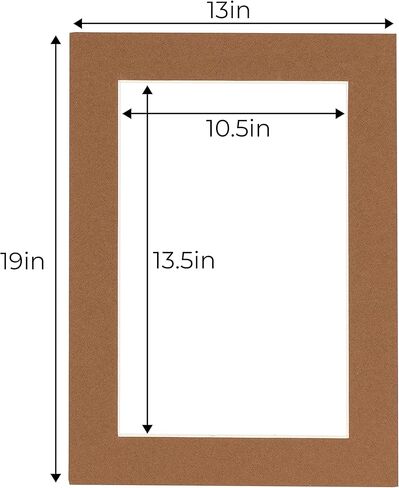 CountryArtHouse Light Purple Acid Free 13x19 Picture Frame Mats with White Core Bevel Cut for 11x14 Pictures - Fits 13x19 Frame - One Mat - with Bag & Backing in Kuwait