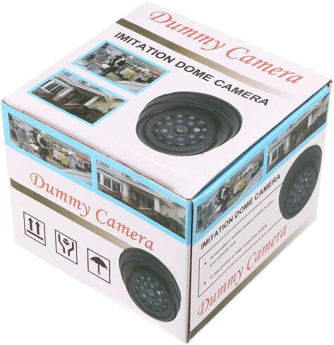 uxcell كاميرا الأمن وهمية الدمية قبة CCTV مع ضوء تحذير LED أحمر وامض للمنزل في الهواء الطلق داخلي أسود 4 قطع in Saudi Arabia