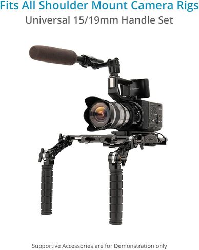 مجموعة مقبض روزيت يونيفرسال 19 مم/15 مم من CAMTREE Hunt لكاميرات DSLR وكاميرا الفيديو على الكتف. تجربة تصوير مستقرة ومريحة (CH-1915-RH) in Kuwait