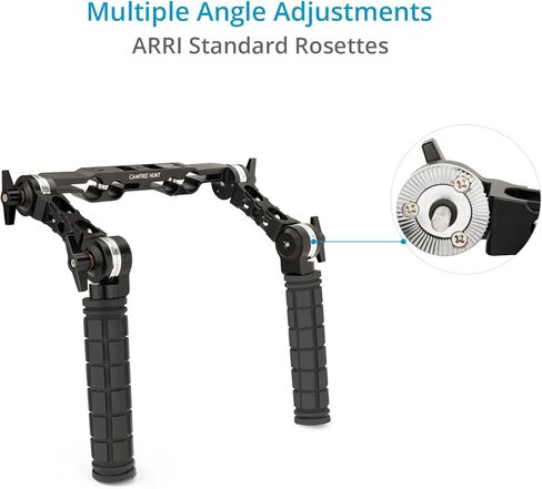مجموعة مقبض روزيت يونيفرسال 19 مم/15 مم من CAMTREE Hunt لكاميرات DSLR وكاميرا الفيديو على الكتف. تجربة تصوير مستقرة ومريحة (CH-1915-RH) in Kuwait