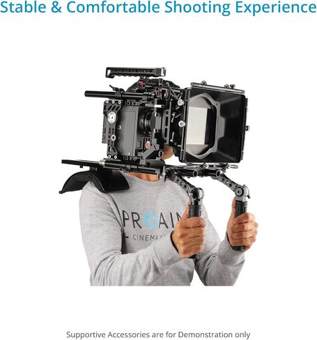 مجموعة مقبض روزيت يونيفرسال 19 مم/15 مم من CAMTREE Hunt لكاميرات DSLR وكاميرا الفيديو على الكتف. تجربة تصوير مستقرة ومريحة (CH-1915-RH) in Kuwait