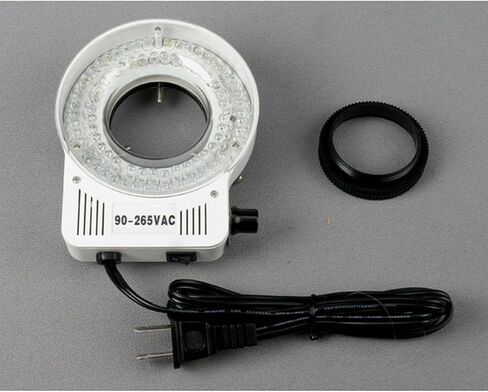 AmScope SM-1BNZ-80S مجهر تكبير ستيريو ثنائي العينين احترافي، عدسات WH10x، تكبير 3.5X-90X، هدف تكبير 0.7X-4.5X، ضوء حلقة LED 80 لمبة، حامل عمود، 110 فولت - 240 فولت، يتضمن 0.5x و2.0x بارلو العدسات in Saudi Arabia