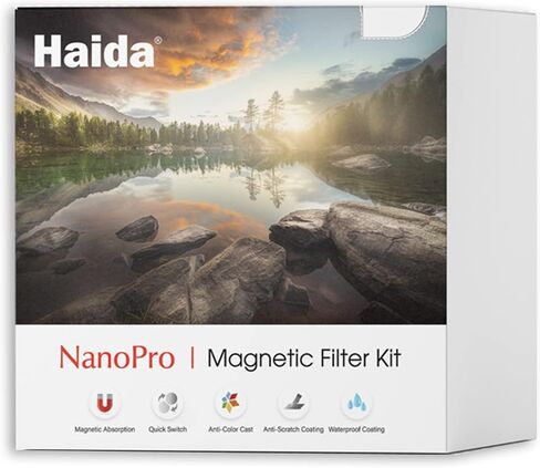 Haida NanoPro Magnetic ND Kit Contain Filter Adapter Ring and Bag ND0.9/1.8/3.0 Filter Magnetic Lens Cap Small to Large Step-up Ring Filter 82MM in Saudi Arabia