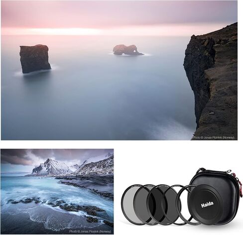 Haida NanoPro Magnetic ND Kit Contain Filter Adapter Ring and Bag ND0.9/1.8/3.0 Filter Magnetic Lens Cap Small to Large Step-up Ring Filter 82MM in Saudi Arabia